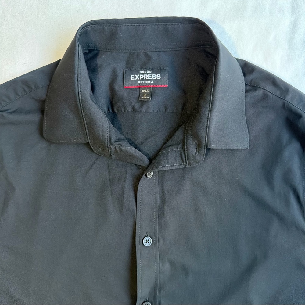 Men’s Express Extra Slim Solid Wrinkle-Resistant … - image 4